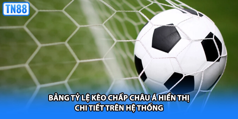 Bảng tỷ lệ kèo chấp châu Á hiển thị chi tiết trên hệ thống