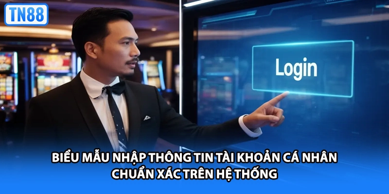 Biểu mẫu nhập thông tin tài khoản cá nhân chuẩn xác trên hệ thống