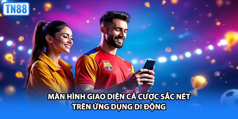 Màn hình giao diện cá cược sắc nét trên ứng dụng di động