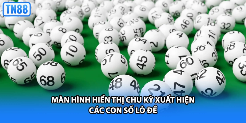 Màn hình hiển thị chu kỳ xuất hiện các con số lô đề